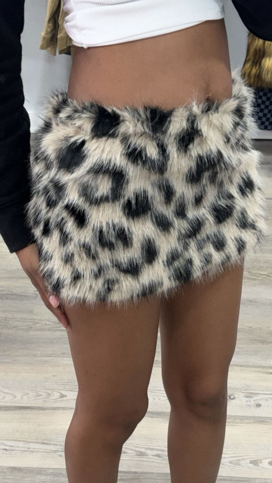 Cheetah fur skirt