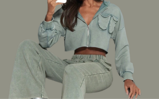 Minty Pocket Sweat Suit