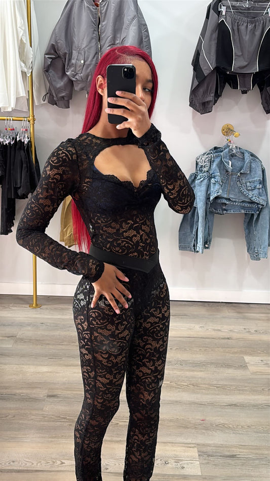 Lace Body Suit Set